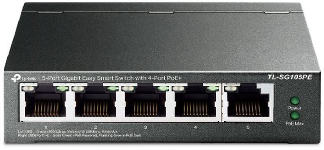 5 Port Gigabit Easy Smart Switch with 4 Port PoE+